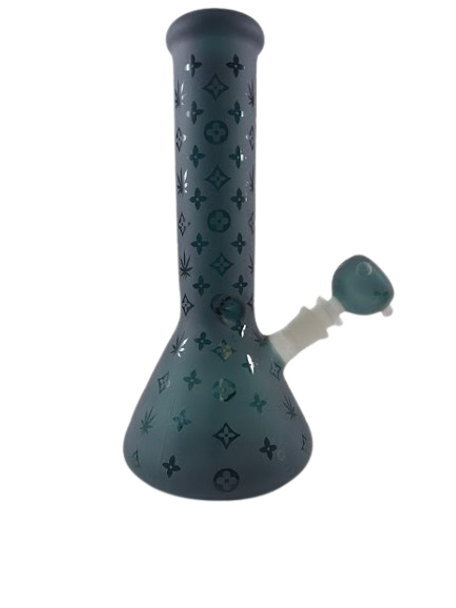 11" Leafy Vuitton Frosted Beaker