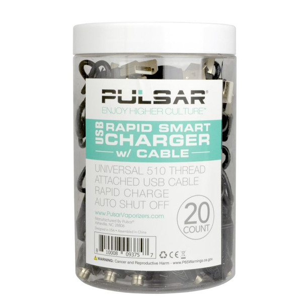 Pulsar 510 Thread Smart Charger w/ Cable /20PC Tub