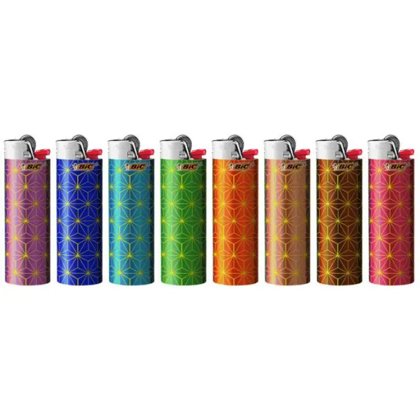 Bic Lighter w/ Sleeve - Metallic/50PC DISPLAY