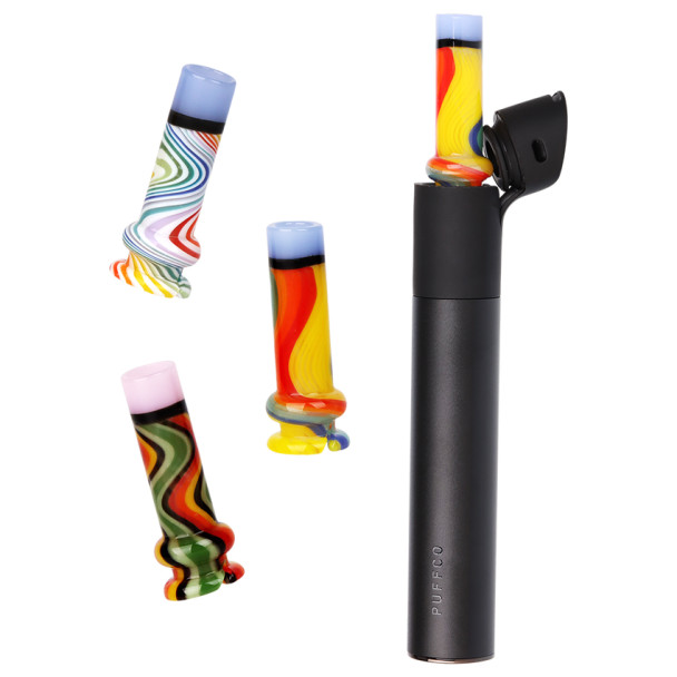 Candy Stripe Dry Glass Attachment for Puffco Pivot