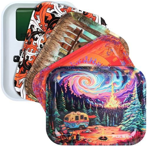 Pulsar Design Series Large Metal Rolling Tray / 13"x11"