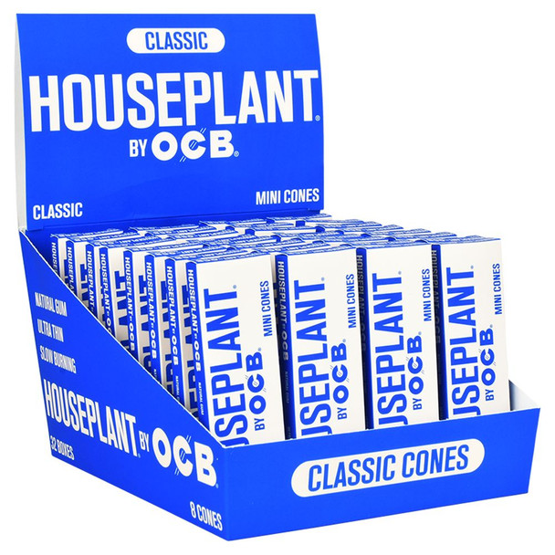 HOUSEPLANT by OCB Cone Classic Mini, 8 Cones per Pack, 32 Packs per Display
