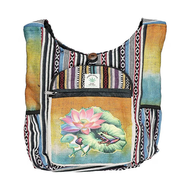 Threadheads Himalayan Hemp Patchwork Shoulder Bag - 15" x 14"