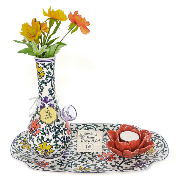 My Bud Vase - Lotus w/ Tray & Candle Holder