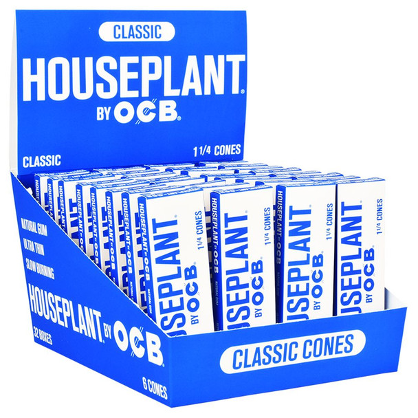 HOUSEPLANT by OCB Cone Classic 1 1/4, 6 Cones per Pack, 32 Packs per Display