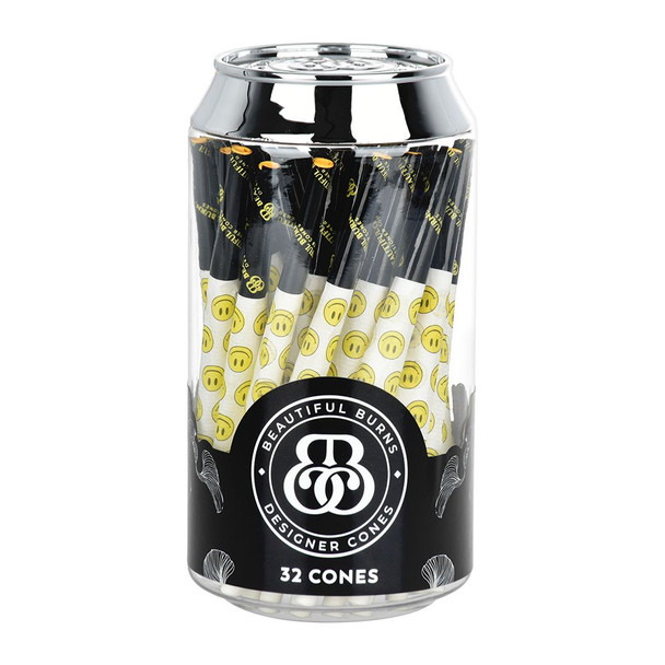Beautiful Burns Designer Pre-Rolled Cones Happy Daze 32pc Jar
