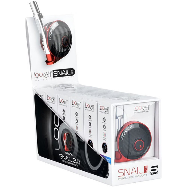 Lookah Snail 2.0 510 Vape Battery - 350mAh / 6CT DISPLAY/Red