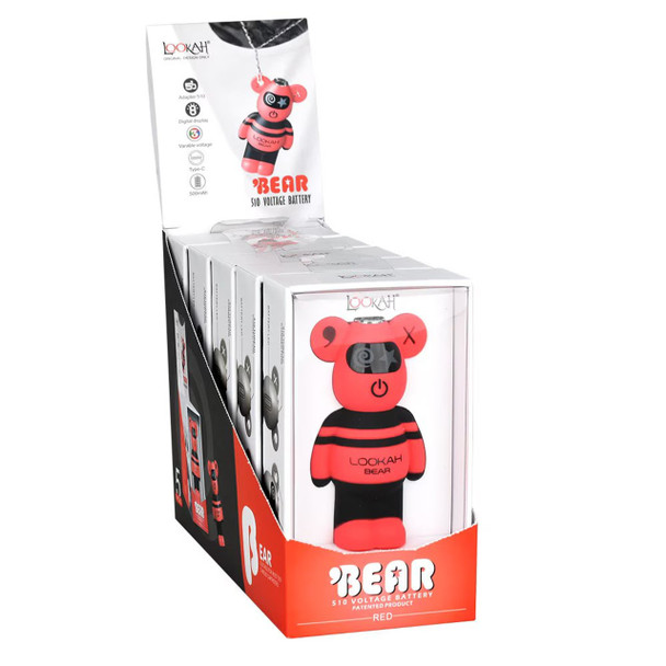 Lookah Bear 510 Battery - 500mAh - 5PC DISPLAY/Red