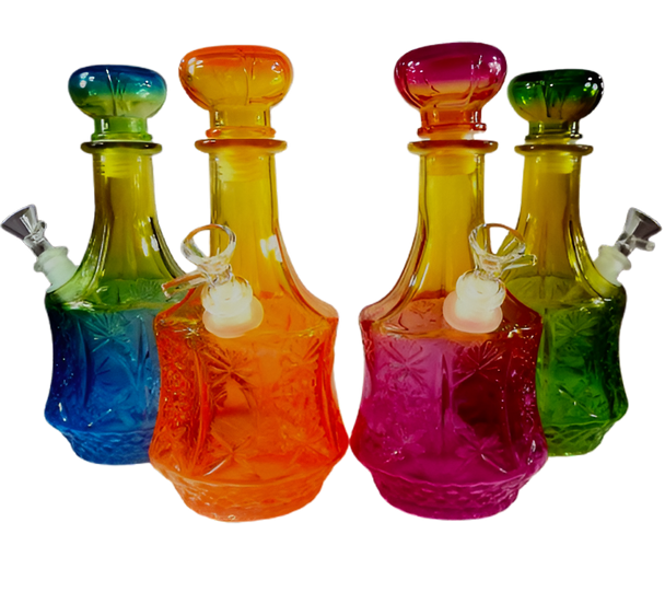 SeshGear Vintage Ombre Glass Water Pipe - 10" / 14mm F / Sun Flower