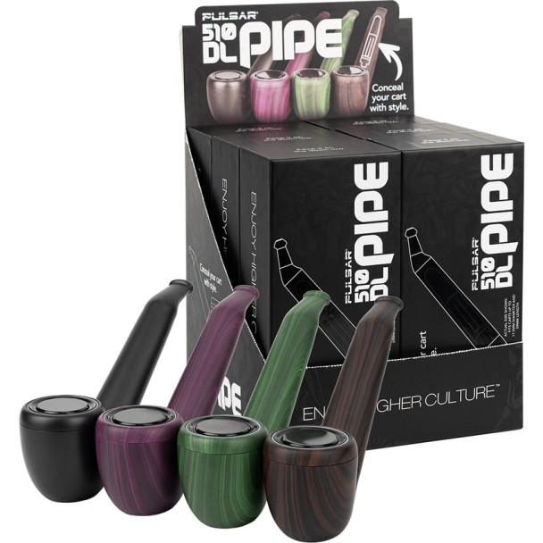 Pulsar 510 DL Pipe Variable Voltage Cartridge Vape 650mAh Assorted Display Pulsar 510 DL Pipe Variable Voltage Cartridge Vape 650mAh Assorted Display