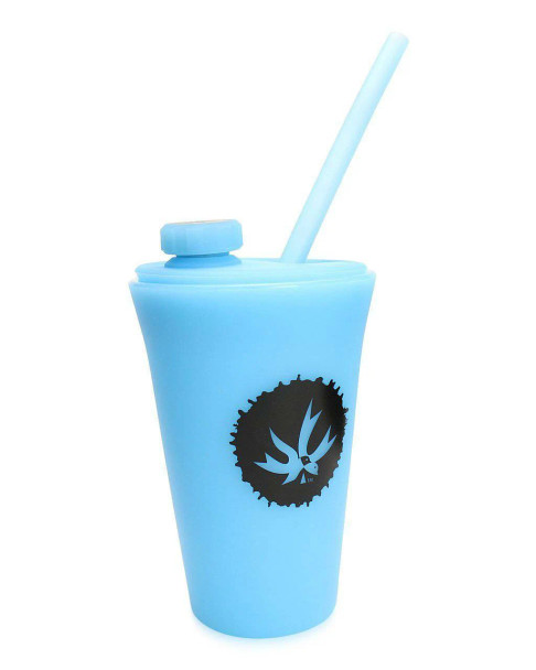 Piece Maker - Kommuter with Silipint - Silicone Drink Cup Topper w/ Cup Blue