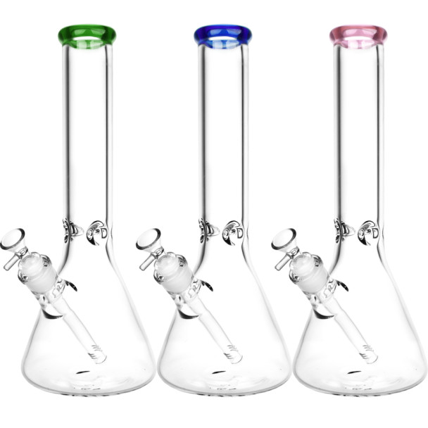 14" Classic Glass Beaker Tall Water Pipe  14mm F - Colors Vary