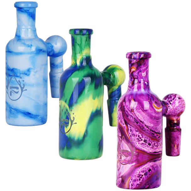 Pulsar Marbled Glass Ash Catcher - 4.25" / 14mm / Colors Vary Pulsar Marbled Glass Ash Catcher - 4.25" / 14mm / Colors Vary