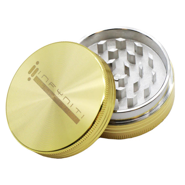 Infyniti 2.2" 2-Piece Zinc Grinder Gold