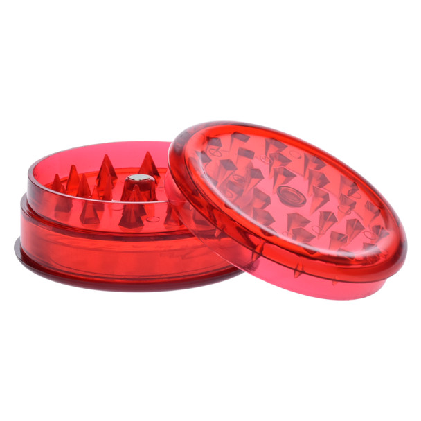 Acrylic 3-Piece Grinder with Storage Red