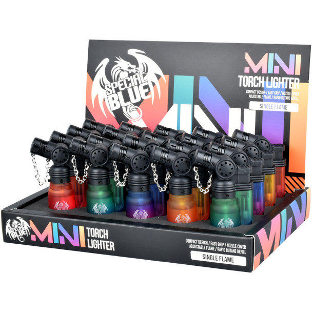 Special Blue Torch Display of 20 - Ombre ClearMini