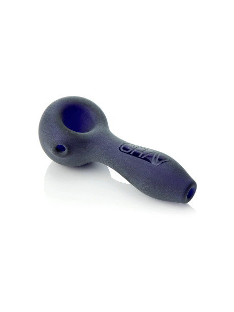 Sandblasted/Frosted Spoon by Grav - 4" - Blue Sandblasted/Frosted Spoon by Grav - 4" - Blue