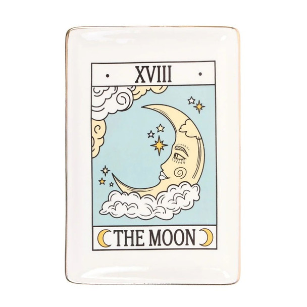 Tarot Ceramic Trinket Dish - 6.5"x4.3" / The Moon Tarot Ceramic Trinket Dish - 6.5"x4.3" / The Moon