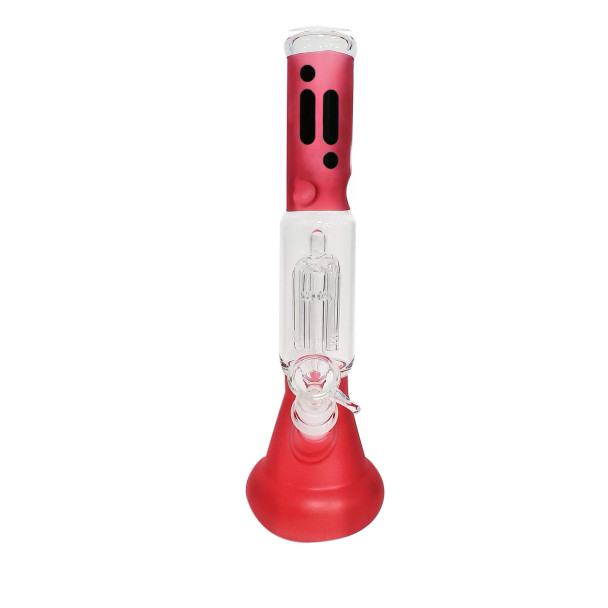 Infyniti 12" Flared Beaker with Tree Perc and Ice Catcher - Red