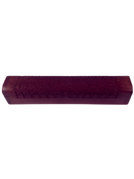 Carved Wooden Coffin Incense Burner IBW132