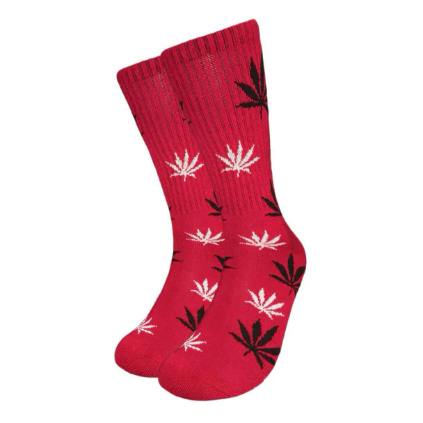 Mad Toro Socks Red w/ Black/White Leaves