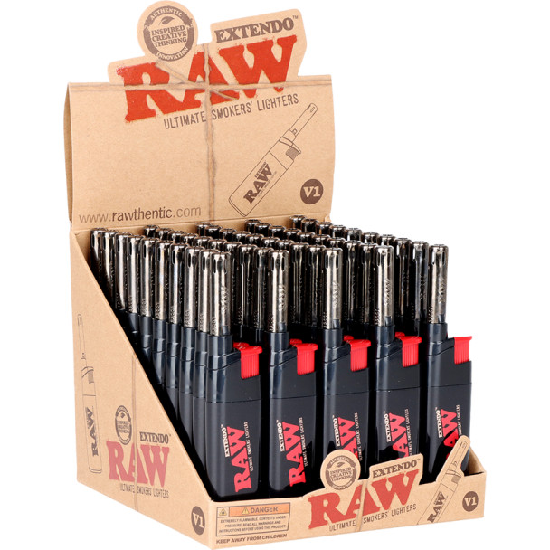 RAW Extendo Refillable Utility Lighter - 5.5"/50CT DISPLAY