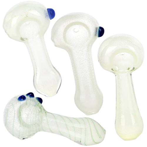 Glowing Spectrals Glass Spoon Pipe Assortment - 3.5" / Assorted Colors/4ct Bundle