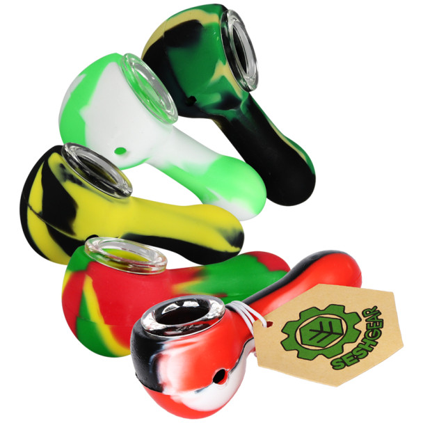 SeshGear Silicone Hand Pipe - 3" / Colors Vary