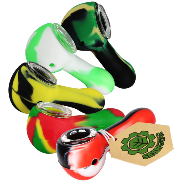 SeshGear Silicone Hand Pipe - 3" / Colors Vary