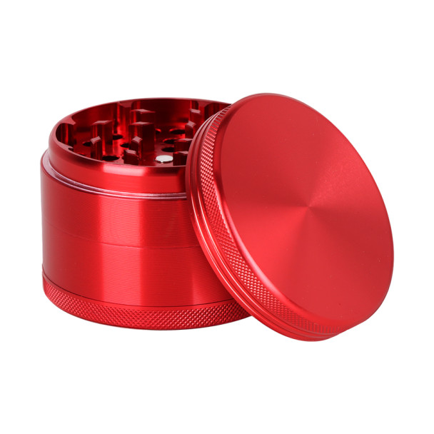 Blank Metal Grinder - 4pc / 2.5" / Red