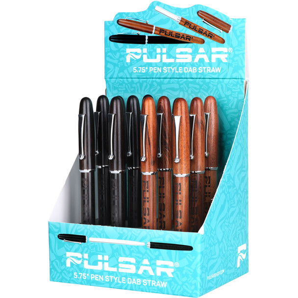 Pulsar Wood Pen Quartz Dab Straw - 5.75"/12CT DISPLAY