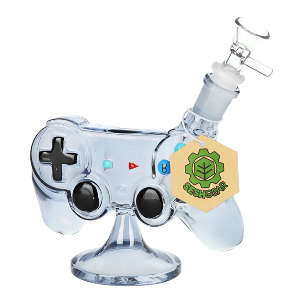 SeshGear Game Controller Glass Water Pipe - 6" / 14mm F