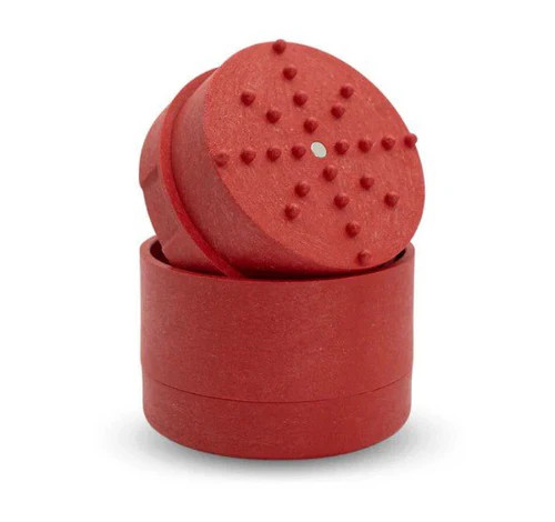 Stache Products  Hemp Grynder - 3pc / 2.2" Red