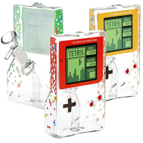 Gamedude Glass Bubbler - 6" / 14mm F / Assorted Colors/3ct Bundle