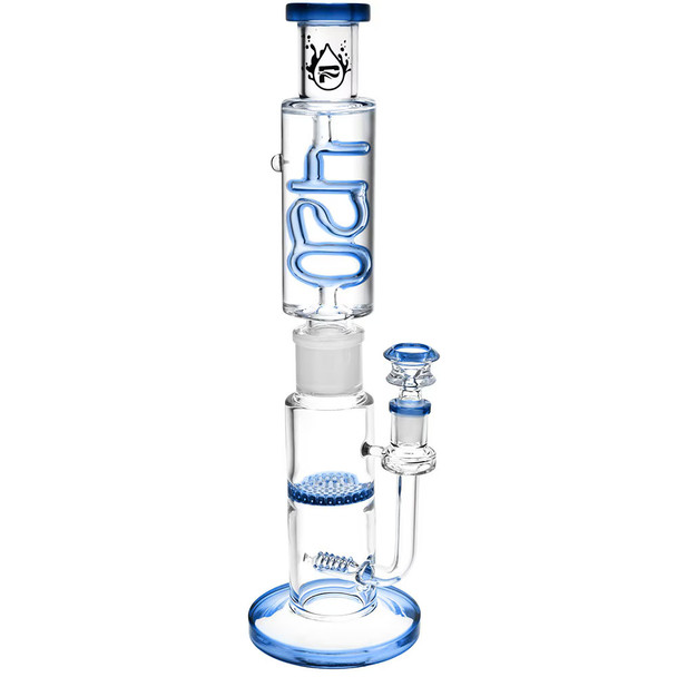 Pulsar 420 Design Glycerin Stacker Water Pipe - 13.75" Blue /14mm F