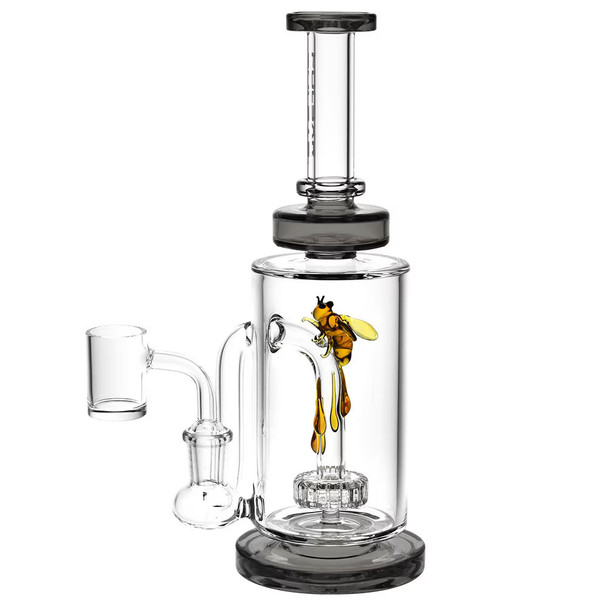 Pulsar Honey Bee Mine Drop Down Dab Rig - 14mm F/8.75" Smoke