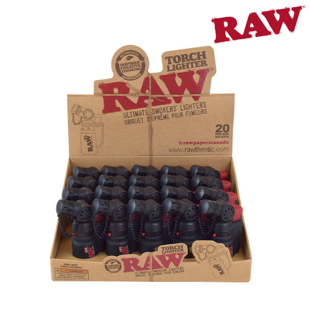 RAW Refillable Torch Lighter/20ct Display