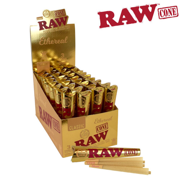 RAW Ethereal Cones - King Size / 3pc/32ct Display