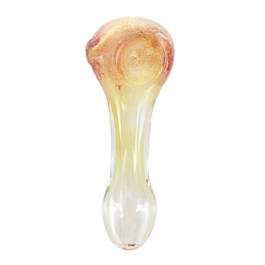 2.5in Dichro & Gold Fumed Spoon Long Glass Hand Pipe