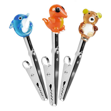 All Fun Gifts - 3 Glass Animal Memo Clips - 30 Assorted