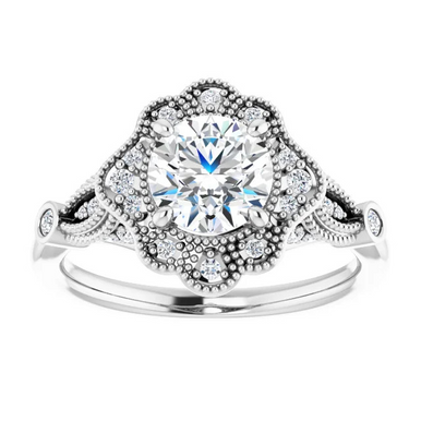 Audrey Vintage-Inspired Halo Setting