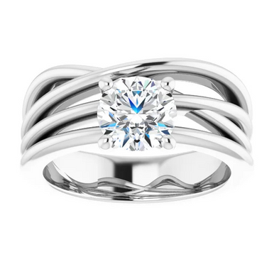 Gwen Criss Cross Solitaire Setting