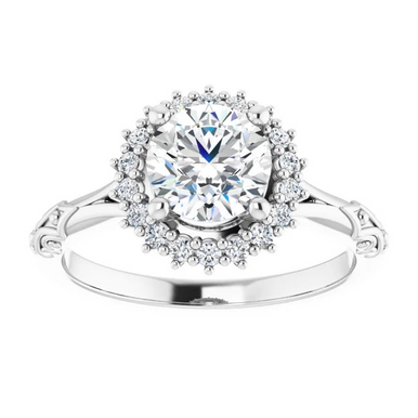 Athena Vintage-Inspired Halo Setting