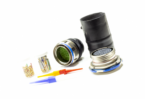 OHM Racing Amphenol Mil-Spec Connector & Raychem Heat Shrink Boot (56 Cavities)
