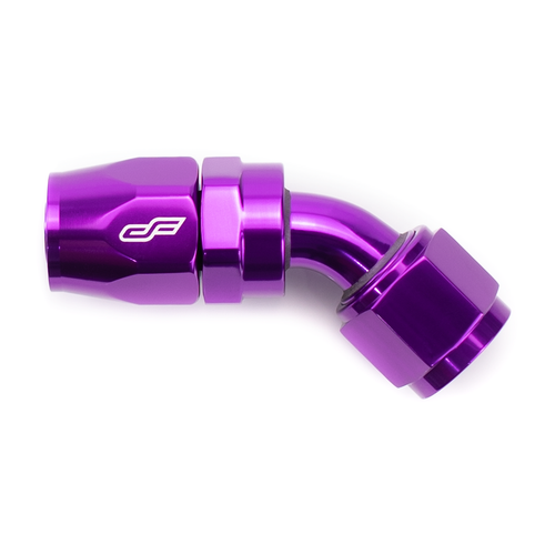 ColorFittings 45 Degree Female Aluminum Hose End Fitting | -16AN