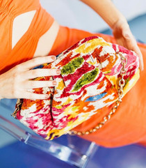 Shapes and Colors Silk Pin Up Bag