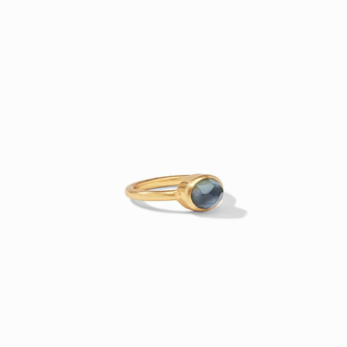 Jewel Stack Ring Gold - Iridescent Slate Blue Size 7