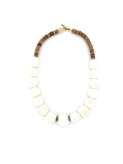 Georgia Short Bone Necklace - Cream