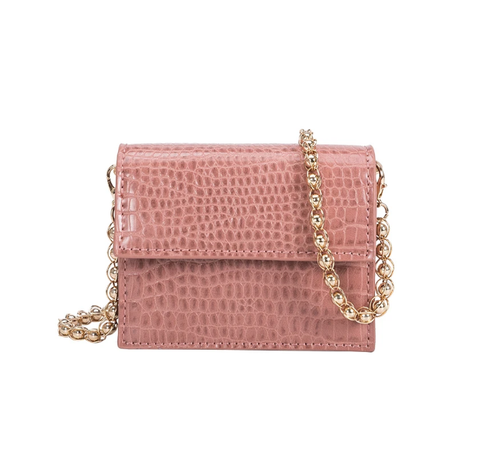 Bianca Vegan Mini Crossbody in Blush