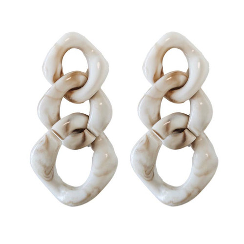 Lucite Chain Drops - Cream